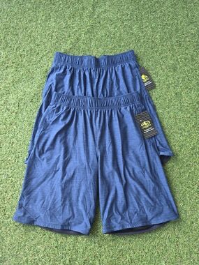 Athletic Works Men's Navy Blue Athletic Shorts - 2 Pack